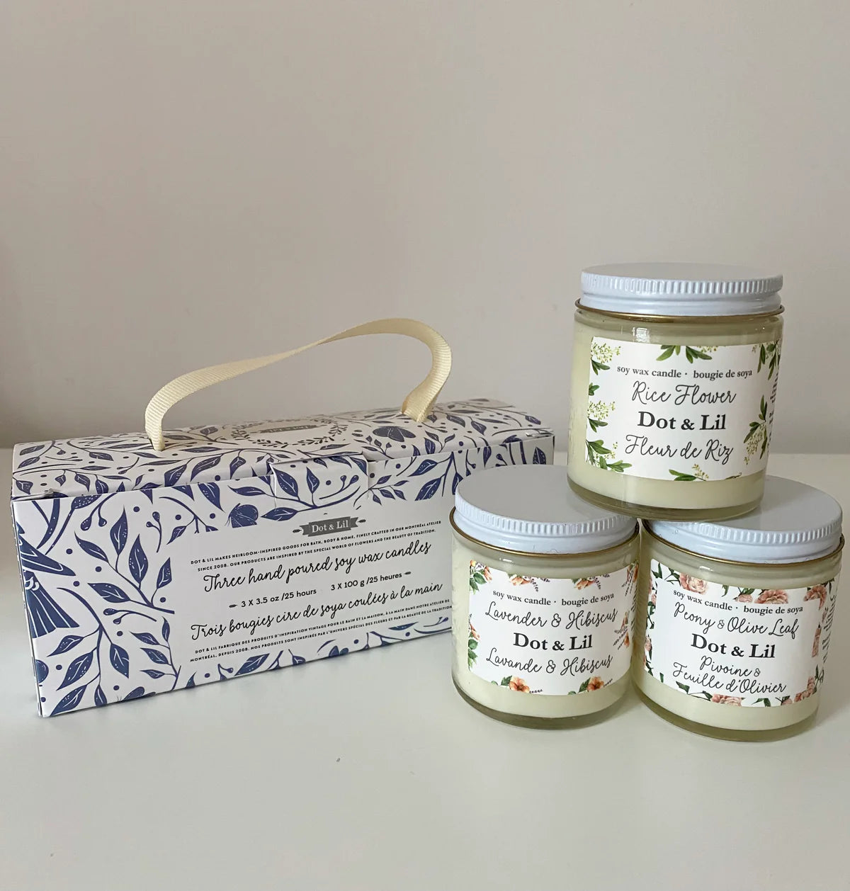 Soy candle trio