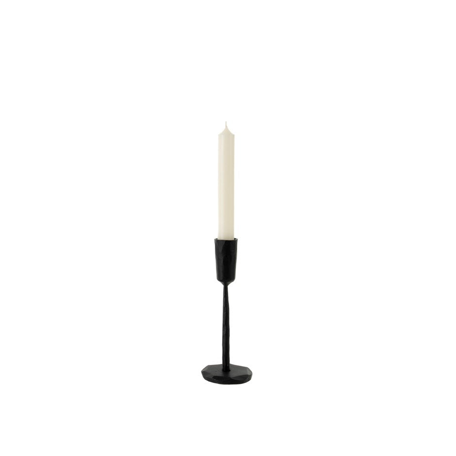 Bougeoir forgé Luna - Noir Petit