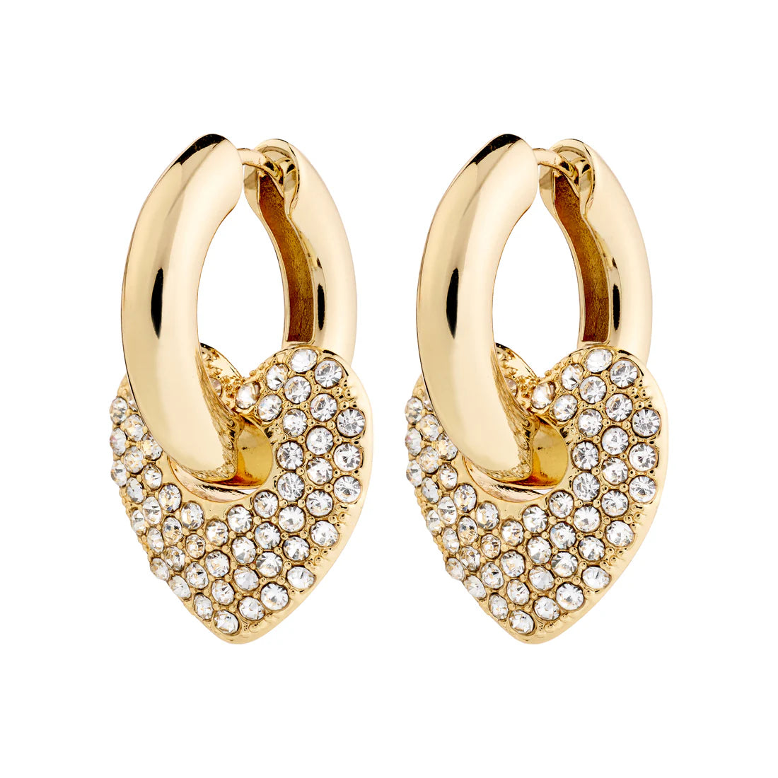 DUNE Boucles d'oreilles Crystal - Plaqué Or