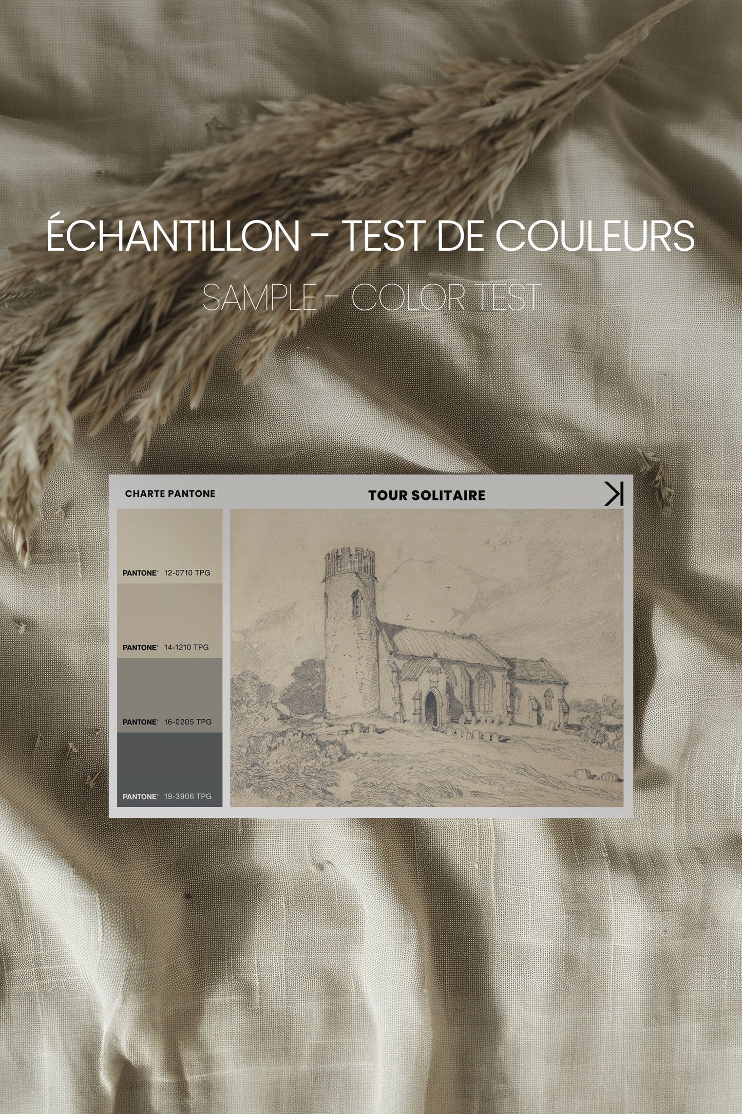 TOUR SOLITAIRE, Oeuvre sur toile étirée