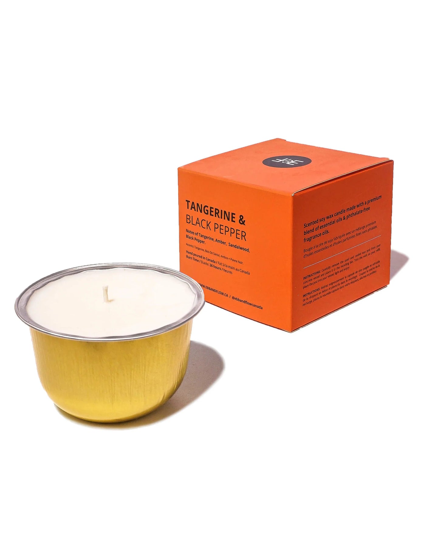 Recharge de bougie CandlePod – Tangerine & Black Pepper
