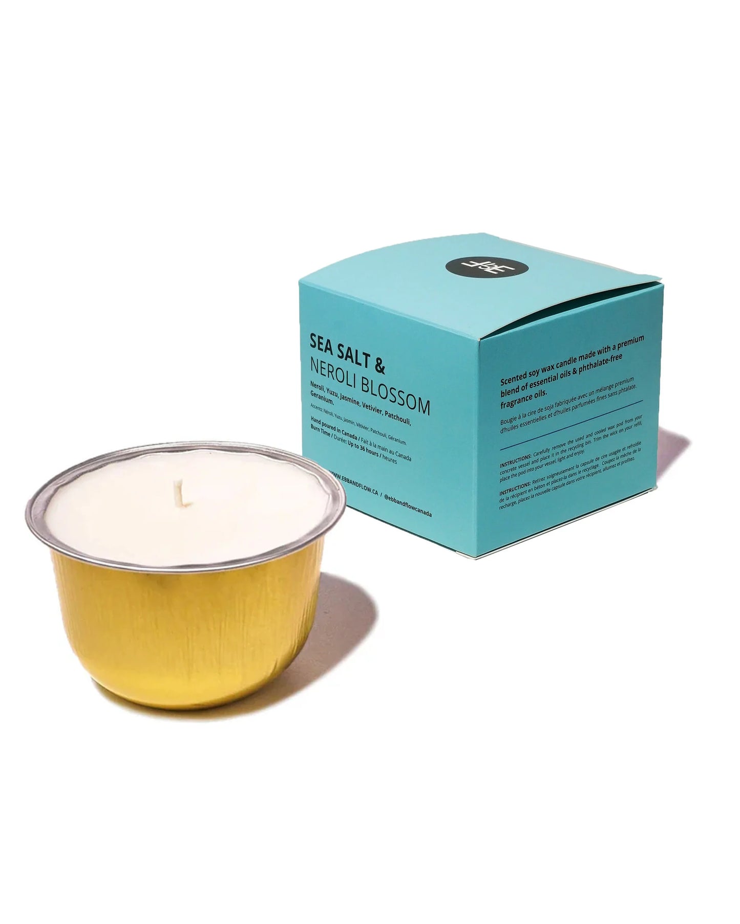 Recharge de bougie CandlePod – Sel Marin & Fleur de Néroli