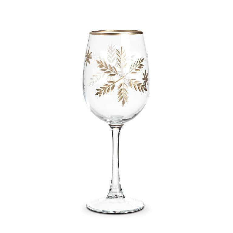 Verre à vin sur pied - Flocon