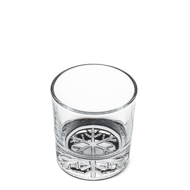 Snowflake bottom glass