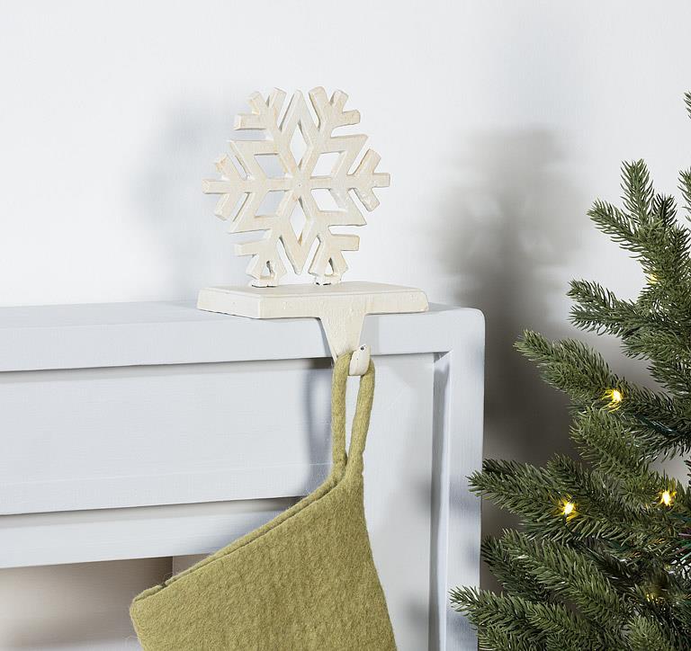 Support à bas de Noël - Flocon de neige