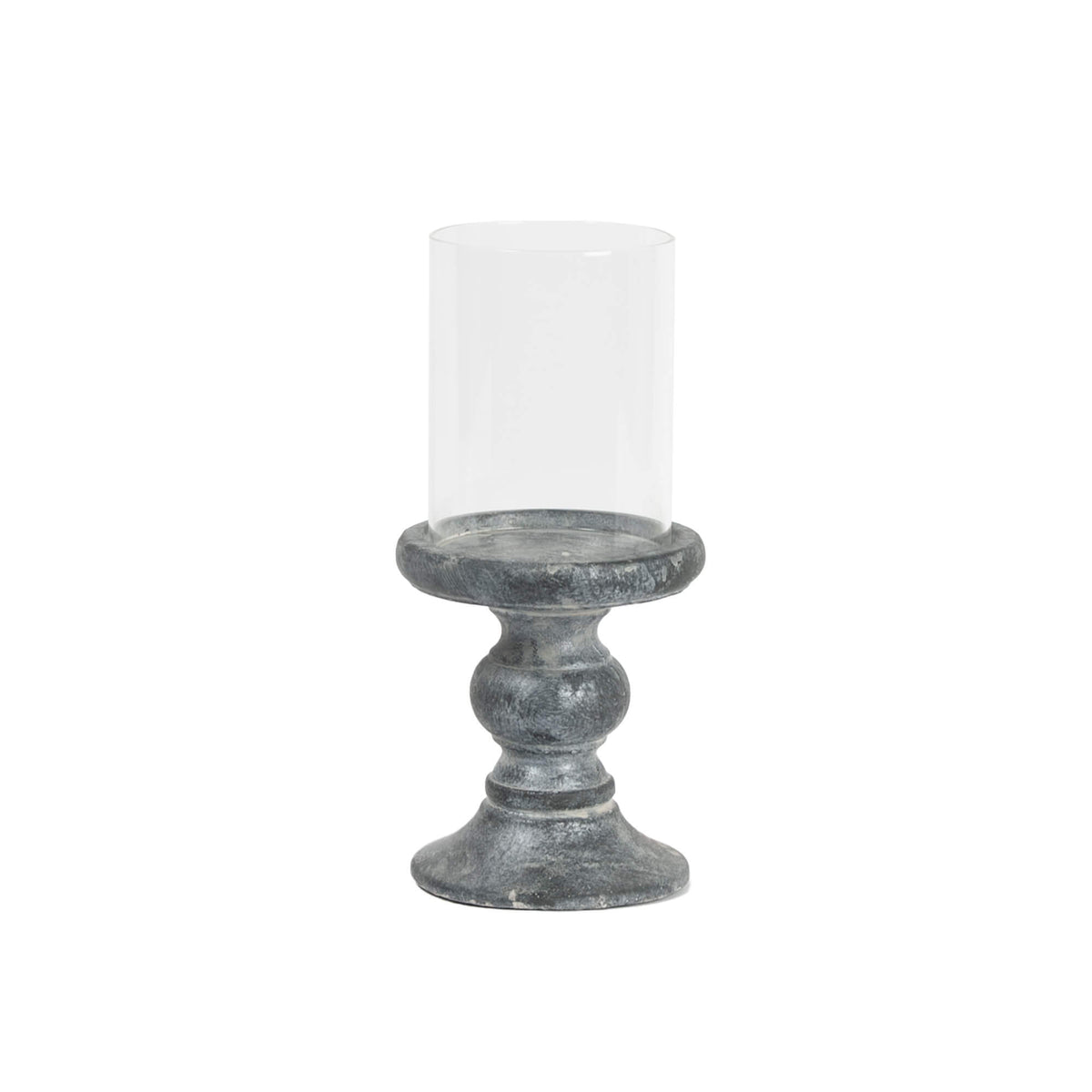 Candle holder on an aged black base