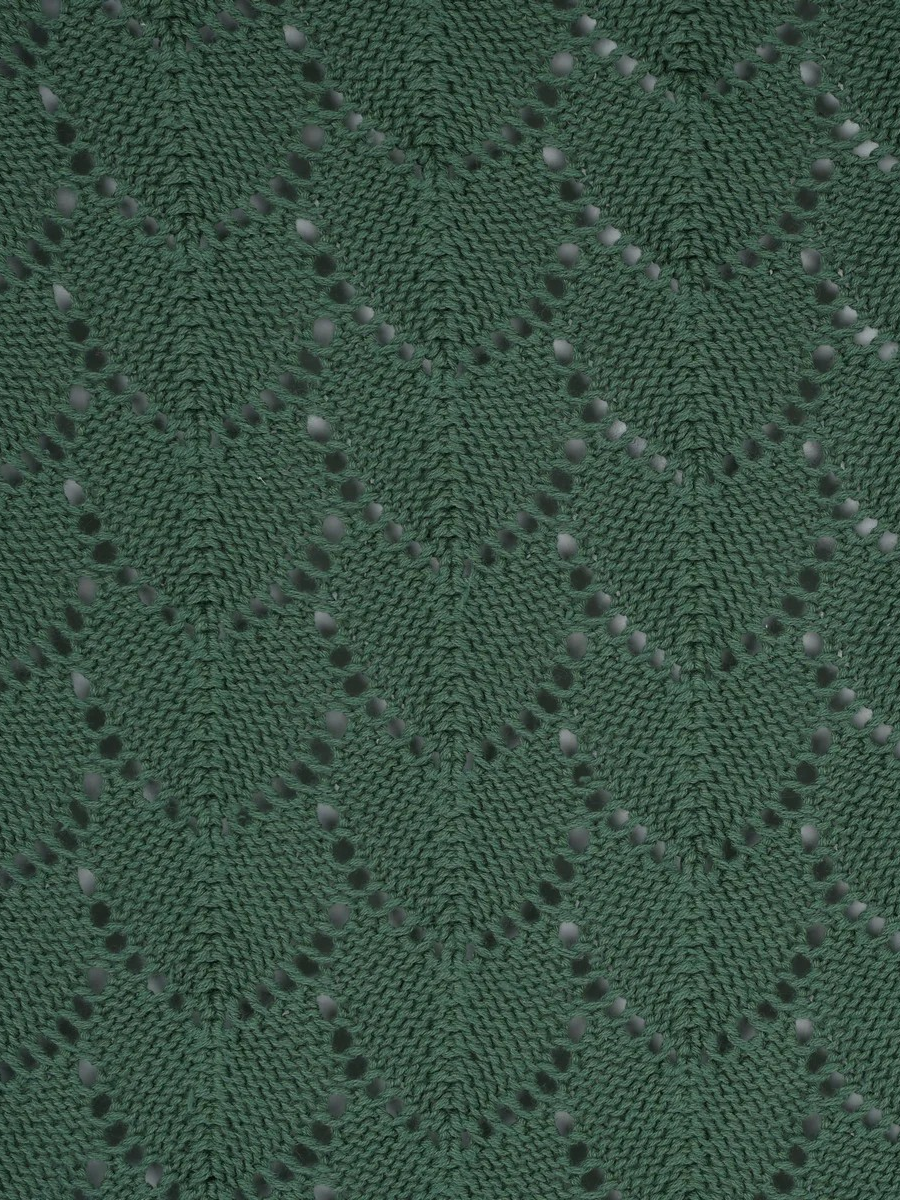 Amarok - Jeté en tricot vert foncé