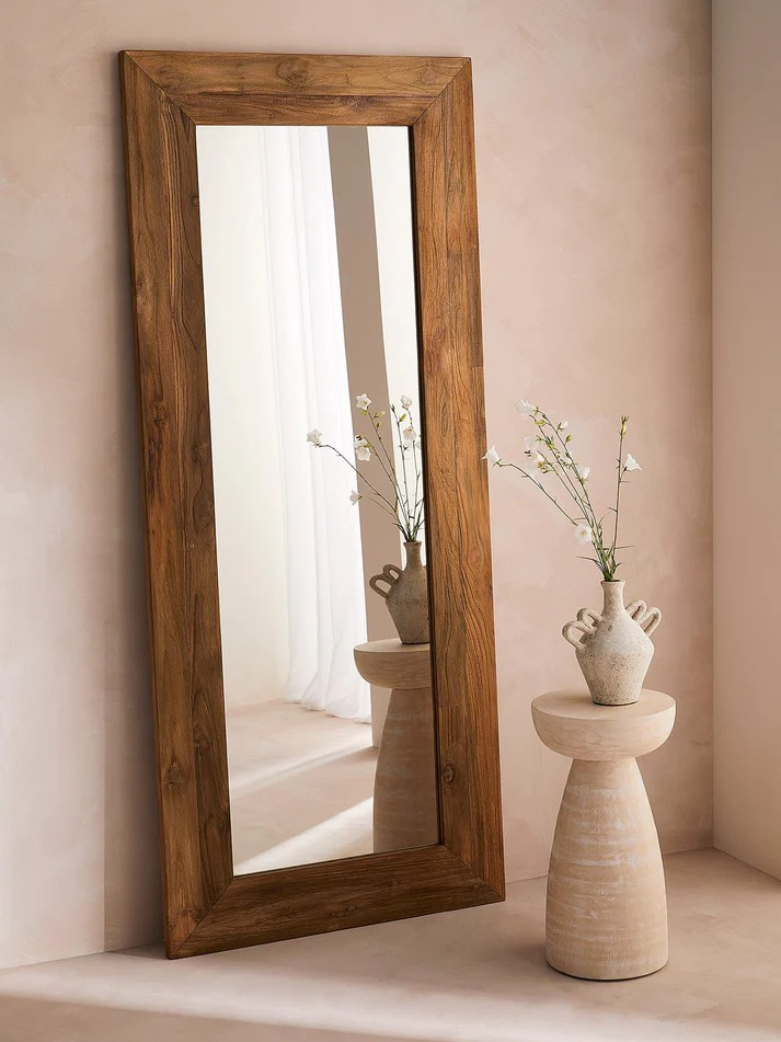Recycled teak mirror - Crusoe
