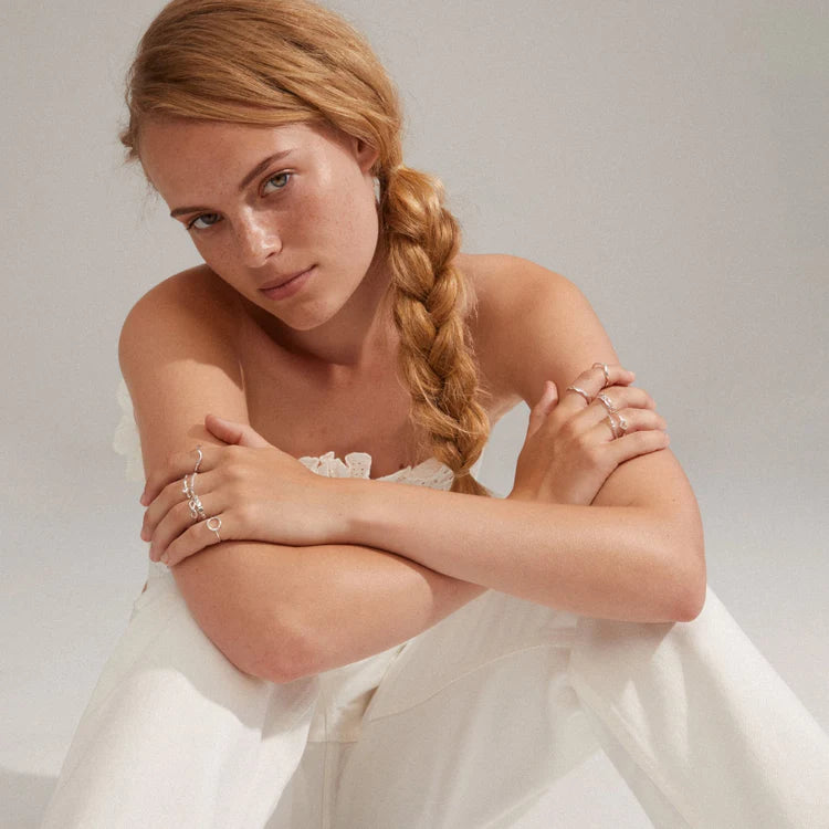 LULU bague organique recyclée - plaqué argent