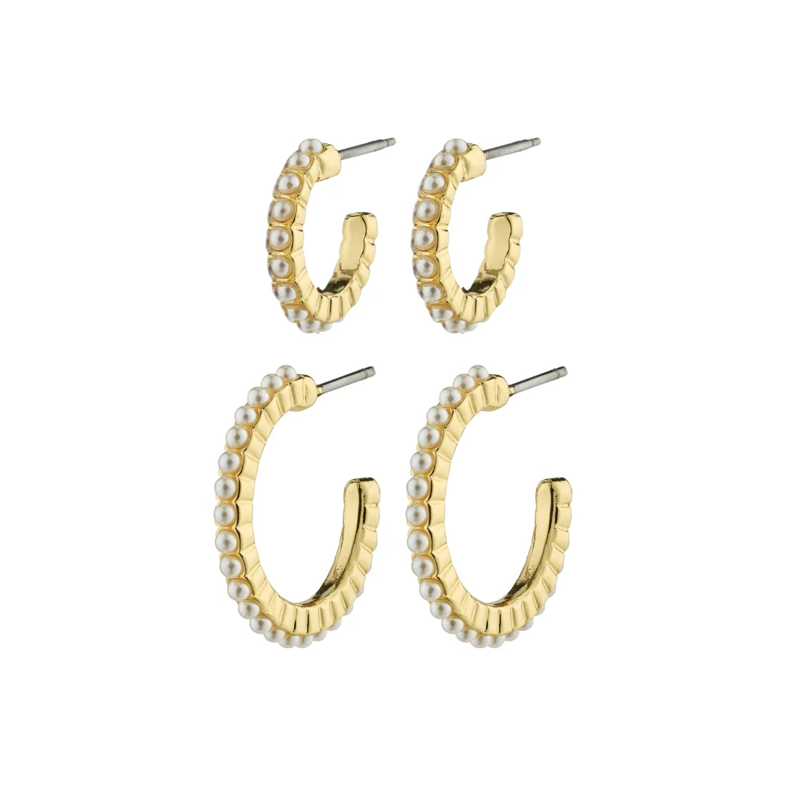 Boucles d'Oreilles MAGNOLIA Set de 2 Pilgrim - Or