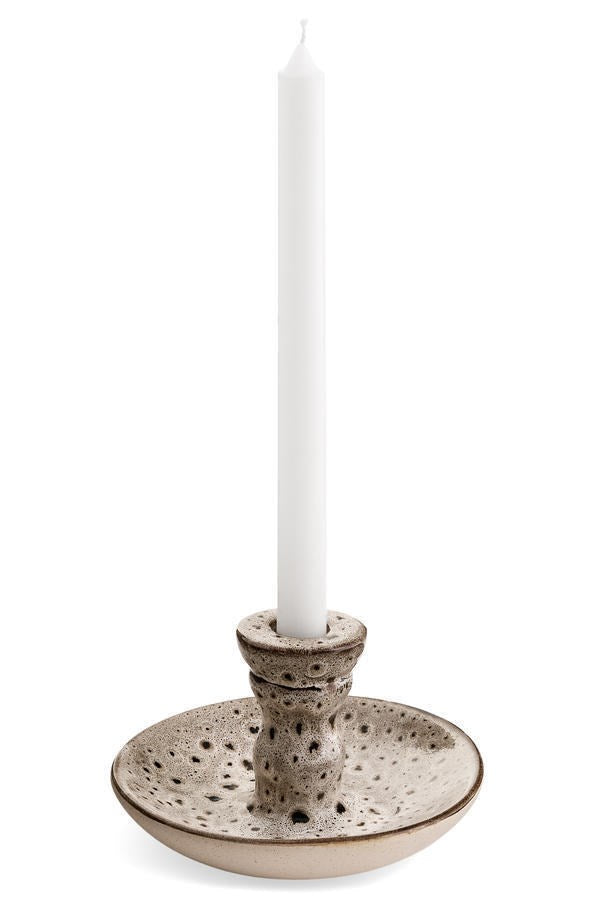 Bougeoir 2 tons - Beige marron