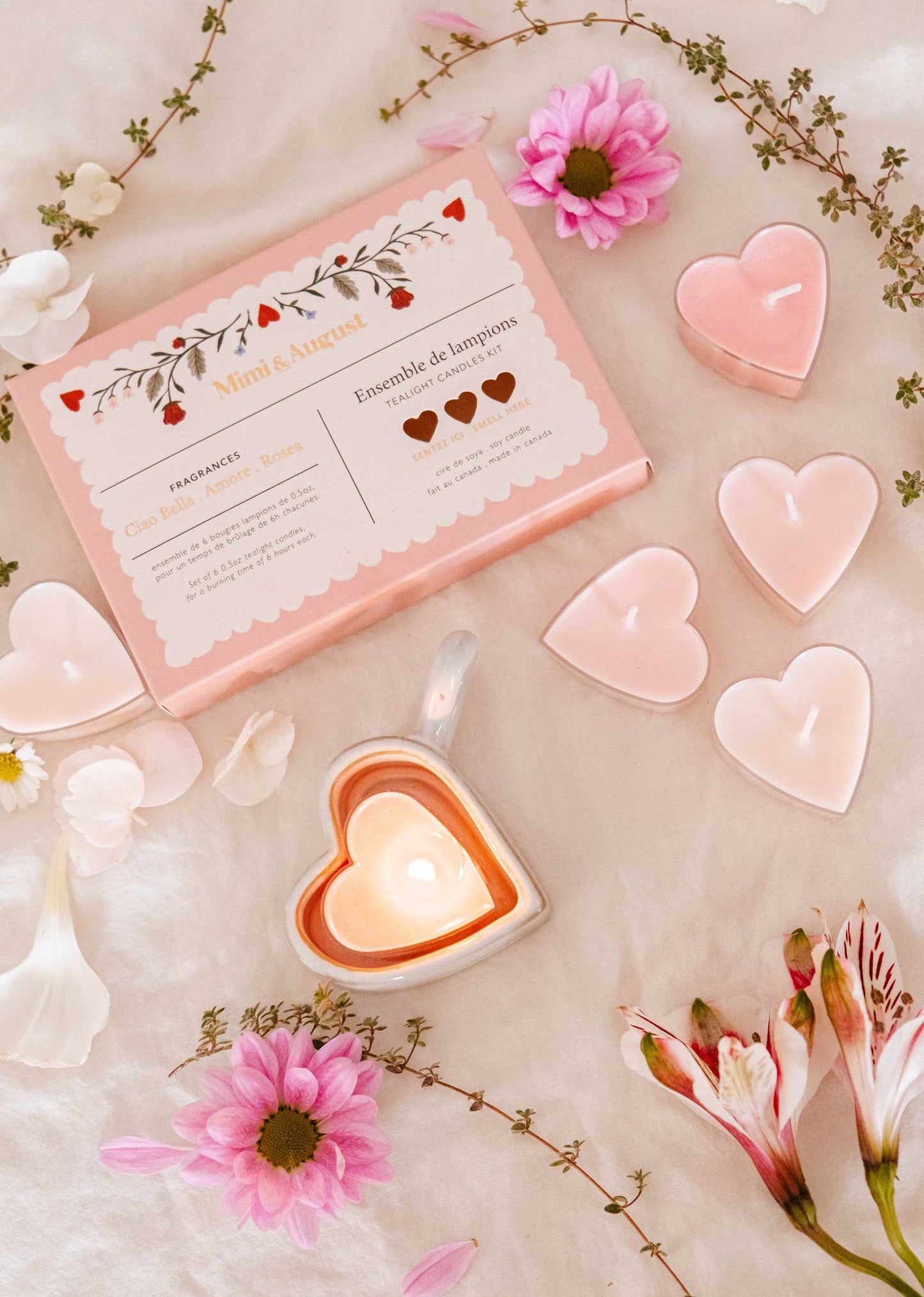 Blush Hearts Candle Sets