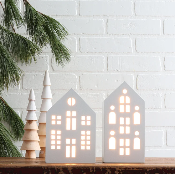 Maison d'hiver Lumineuse - Blanche
