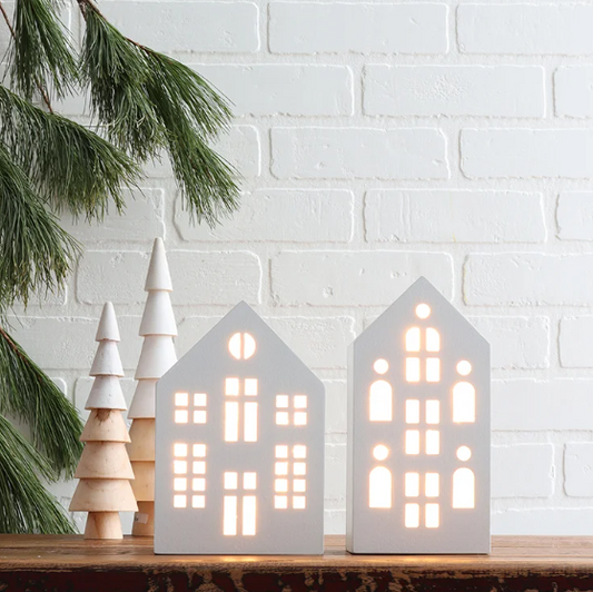 Maison d'hiver Lumineuse - Blanche