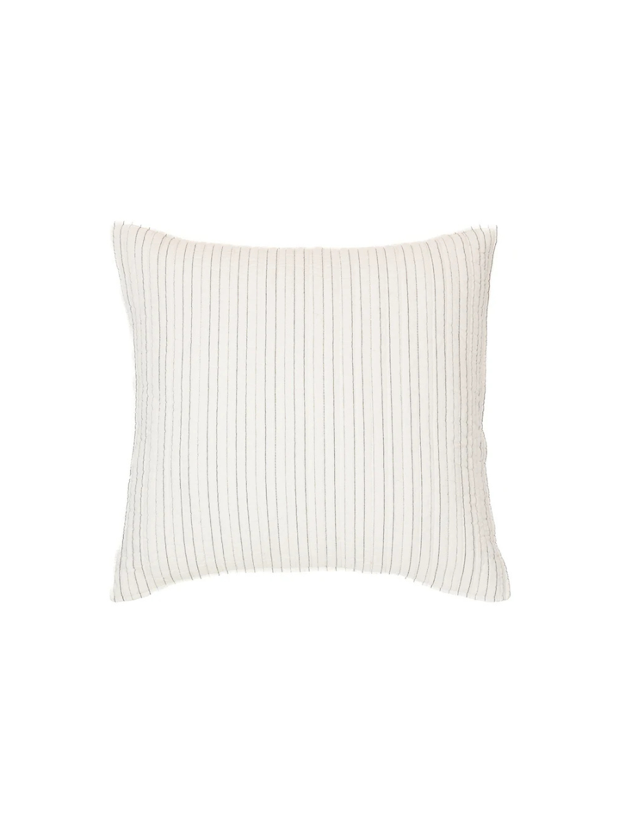 Corey - Ivory cushion cover with charcoal stripes
