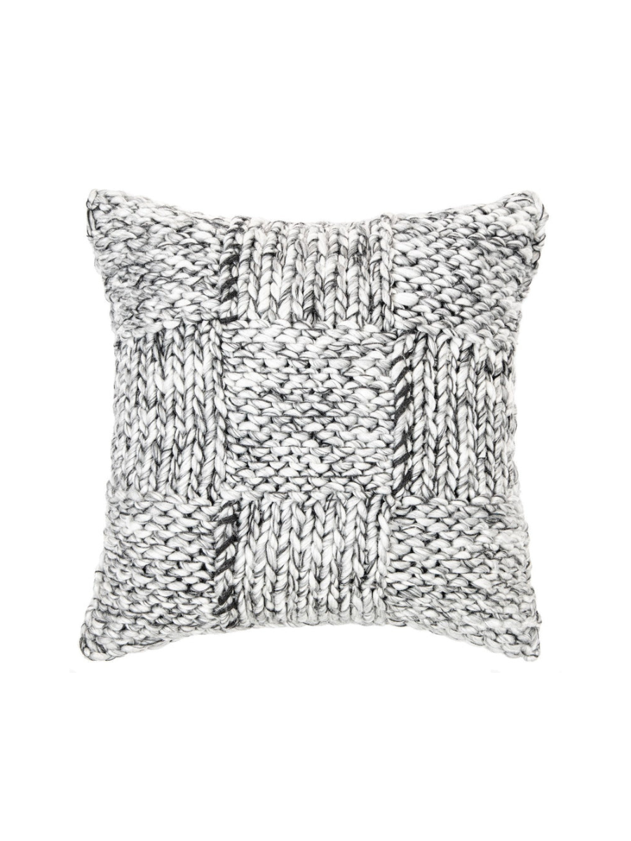 Siam - Coussin en tricot gris
