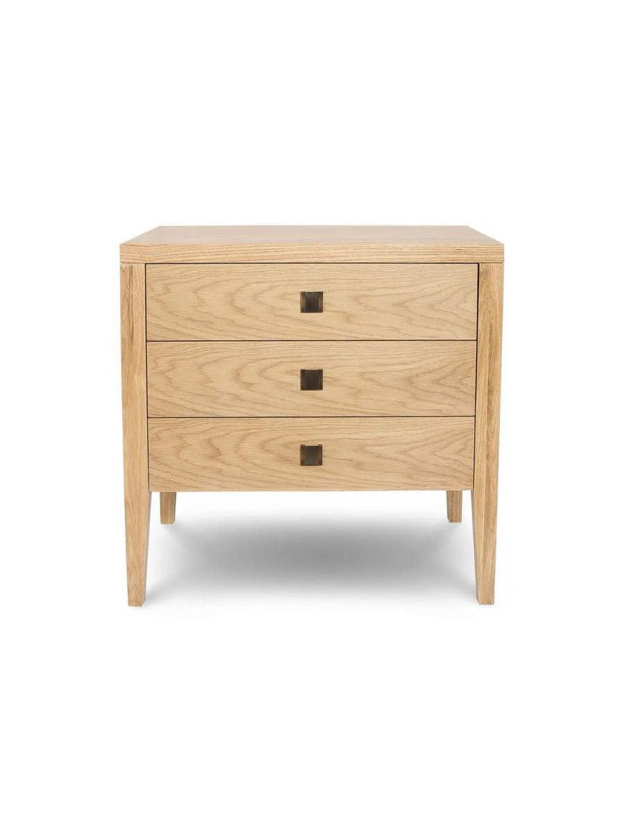 Hara 3-Drawer Side Table - Natural Oak