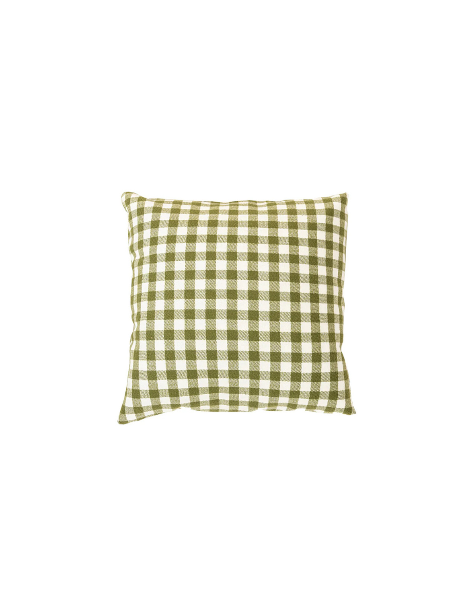 Manos - Coussin décoratif à carreaux vert