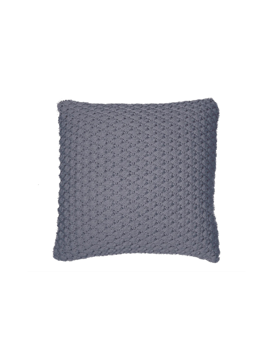 Basket - Blue knitted decorative cushion