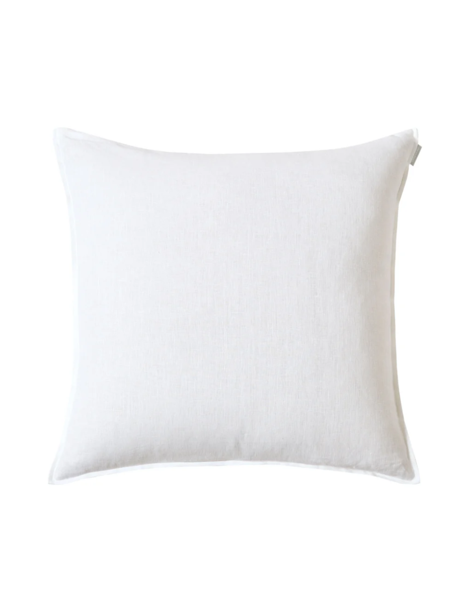 Euro Star White French Linen Cushion
