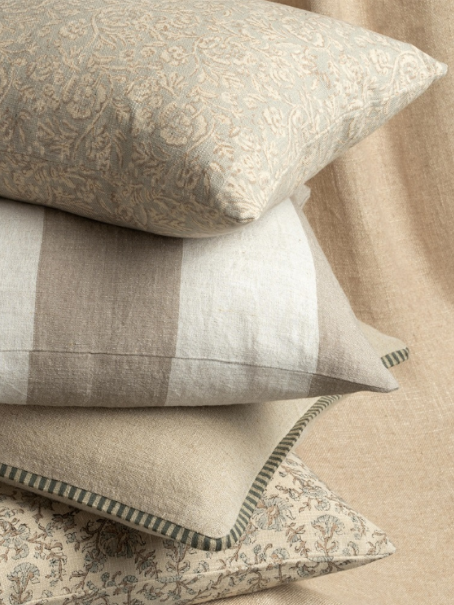 Coussin en lin Clive Honfleur - Charcoal