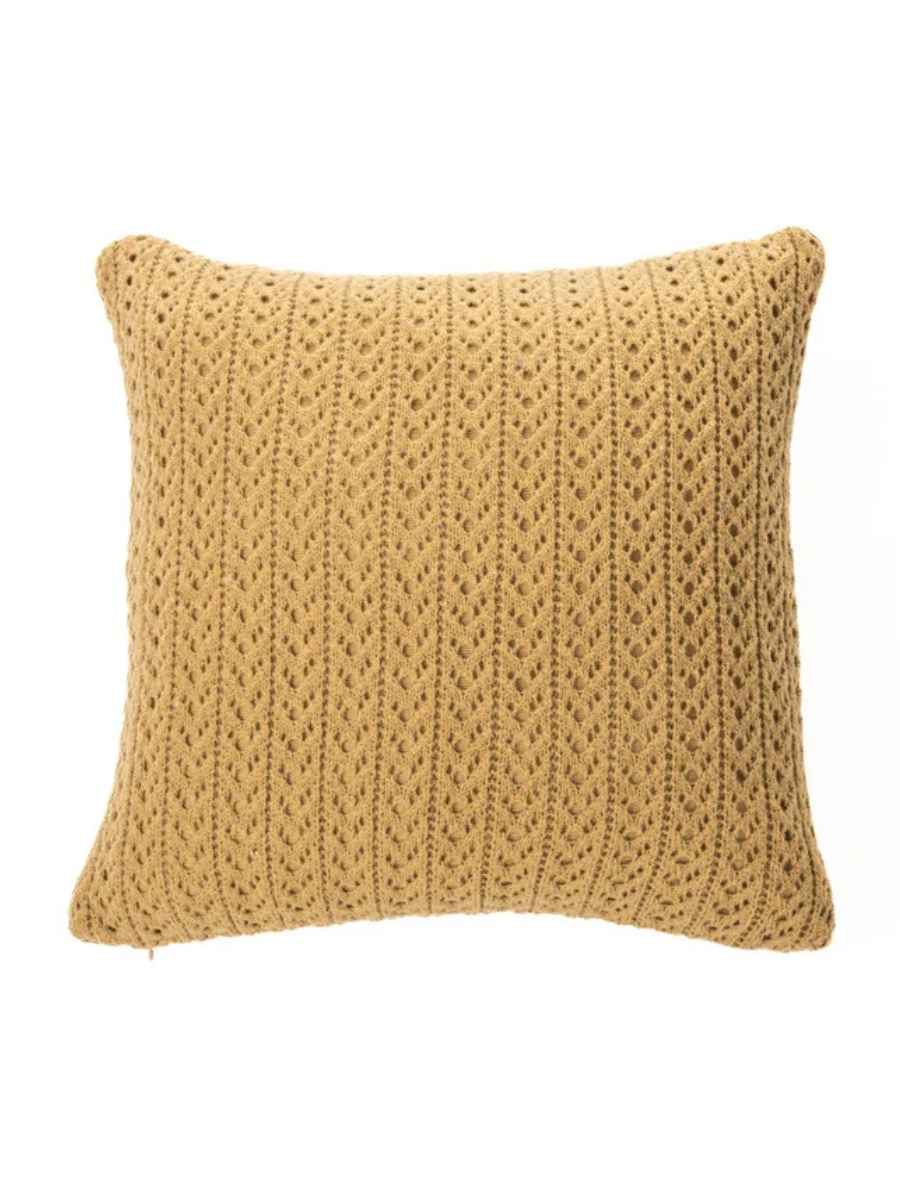 Naja - Oreiller européen en tricot tan