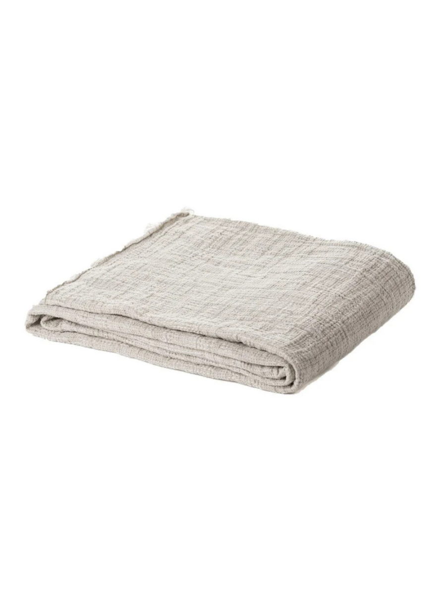 Nata - Gray linen throw