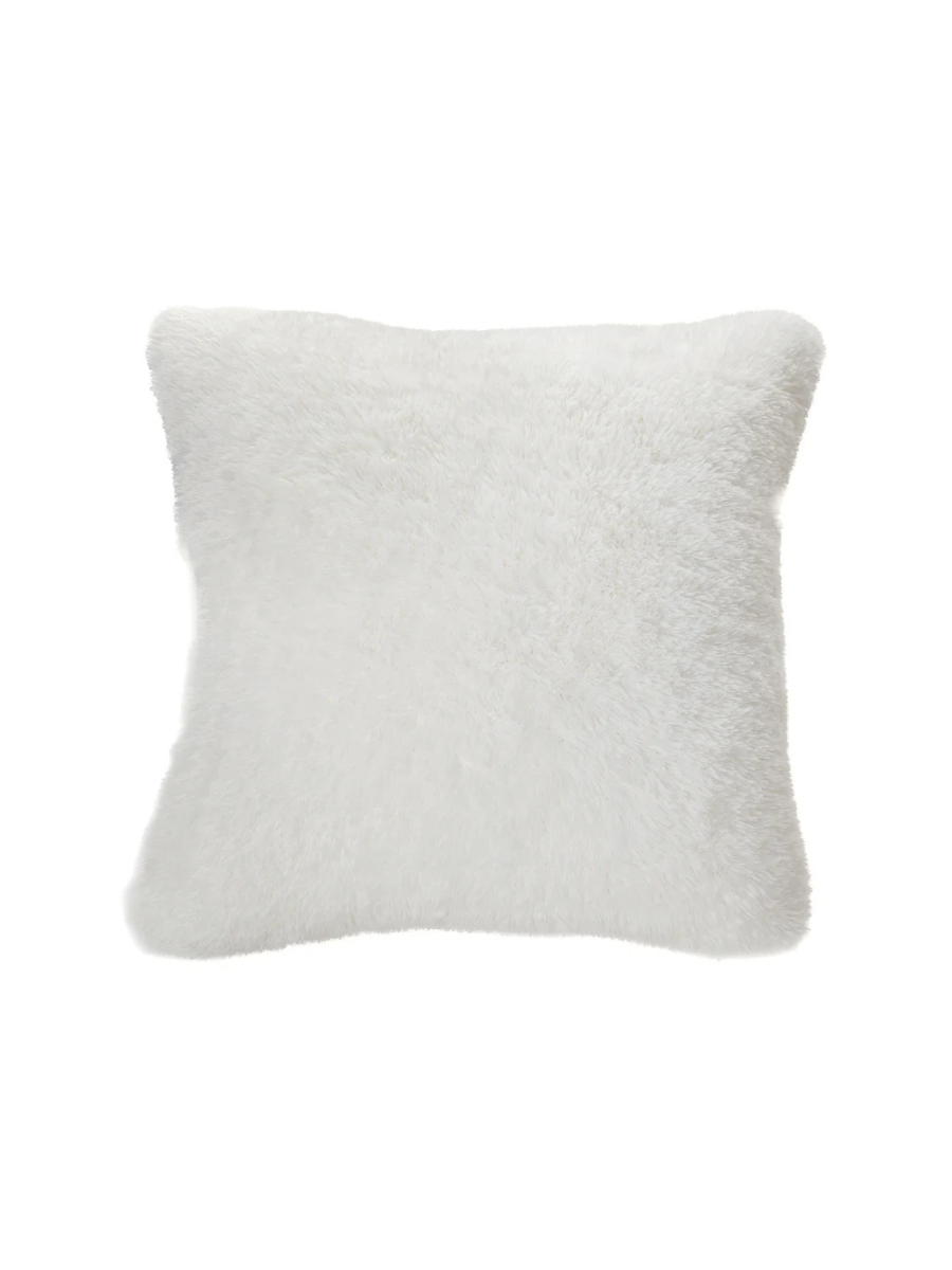 Doudou - Coussin en fausse fourrure blanc