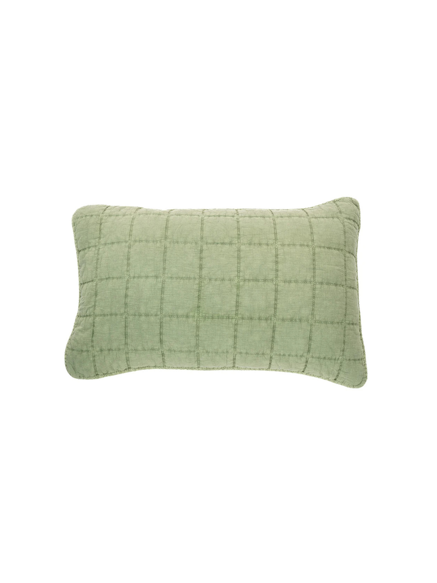 Sweet - Green quilted pillowcase