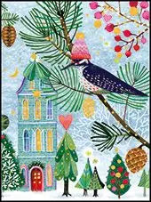 Carte de souhaits Noël- Oiseau