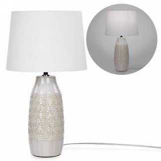Taupe Aztec Pattern Table Lamp