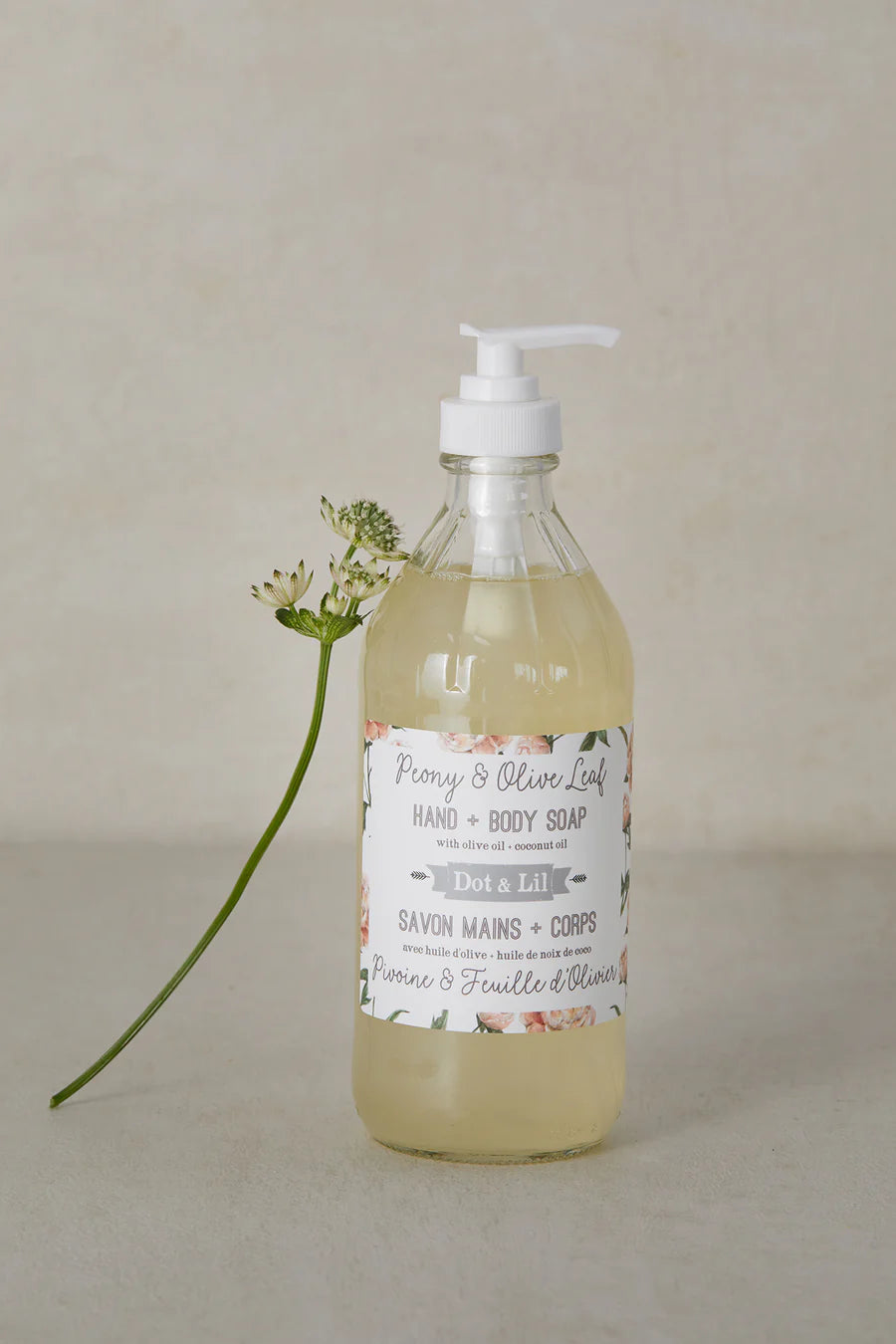 Liquid soap - Peony and Olive leaf