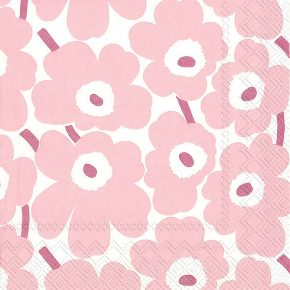 Serviette de table Lunch - Mini Unikko rose pâle