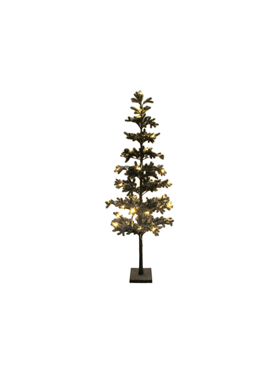 Sapin Alpine givré – Pré-éclairé avec paillettes