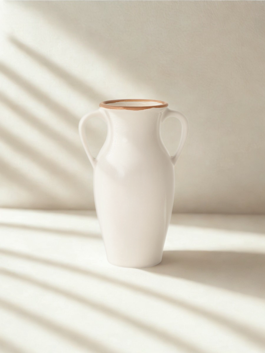 White Vase with Handles