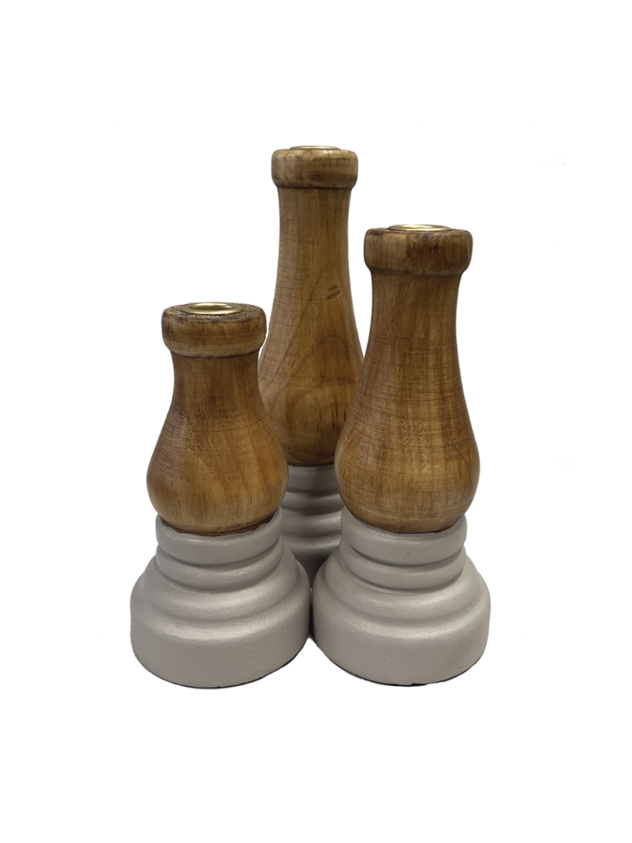 Wooden Candle Holder – Natural