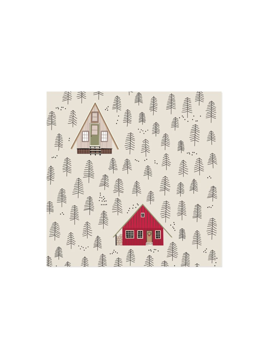 Winter chalet printed napkins