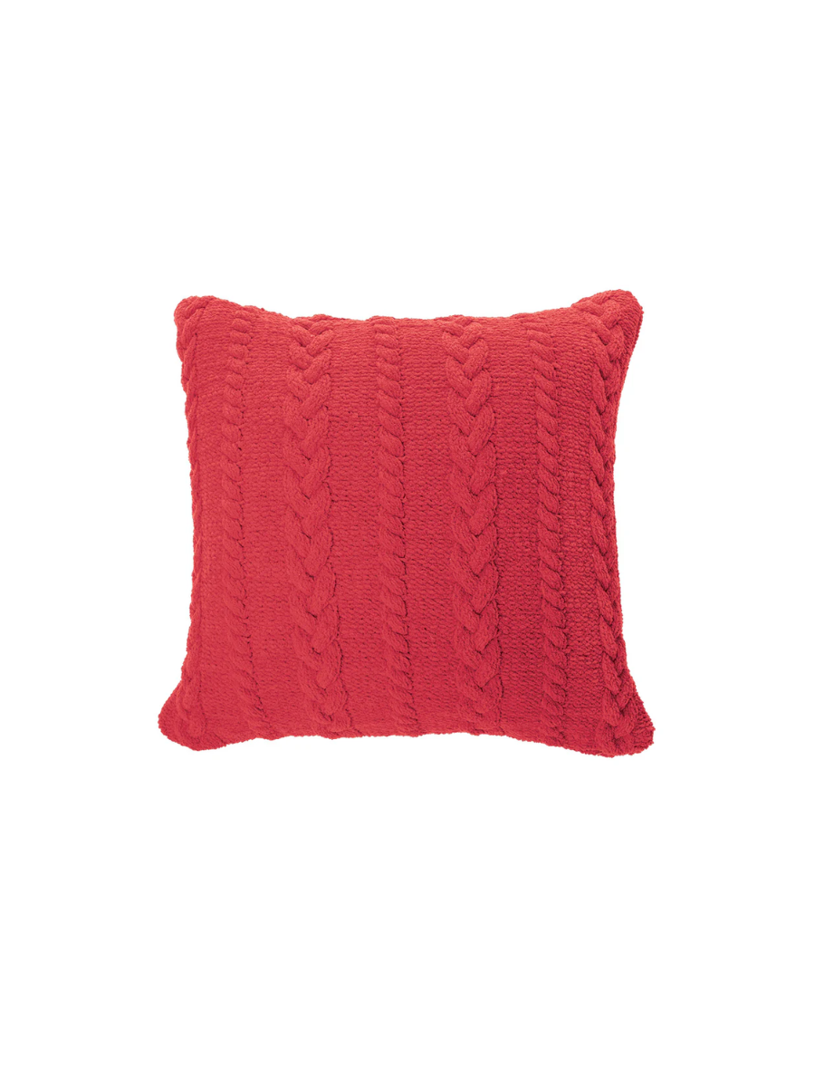 Rouge - Coussin en chenille