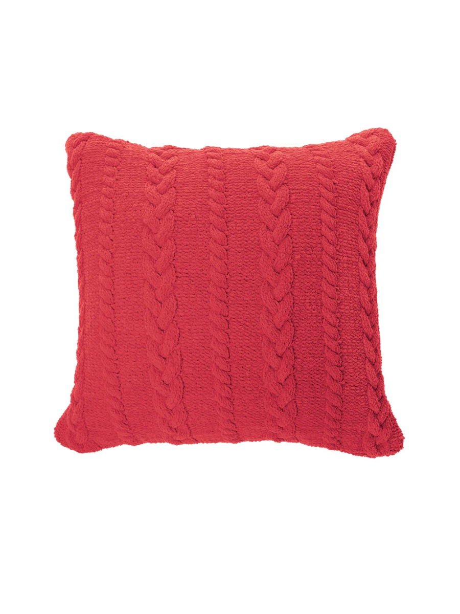Rouge - Coussin européen en chenille