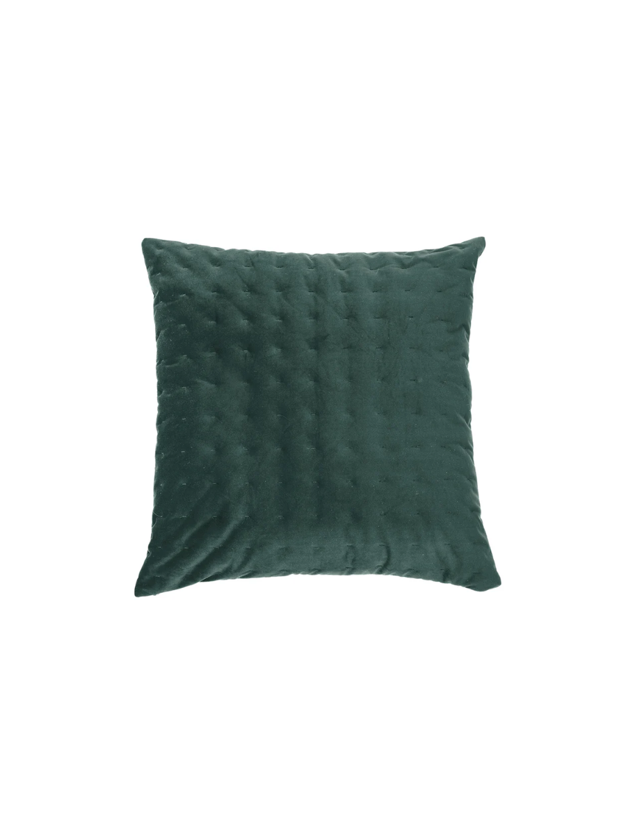 Riad - Coussin en velours vert foncé