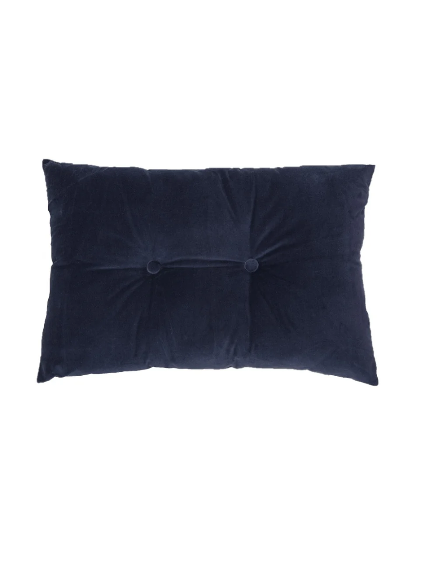 Riad - Coussin rectangulaire en velours marine