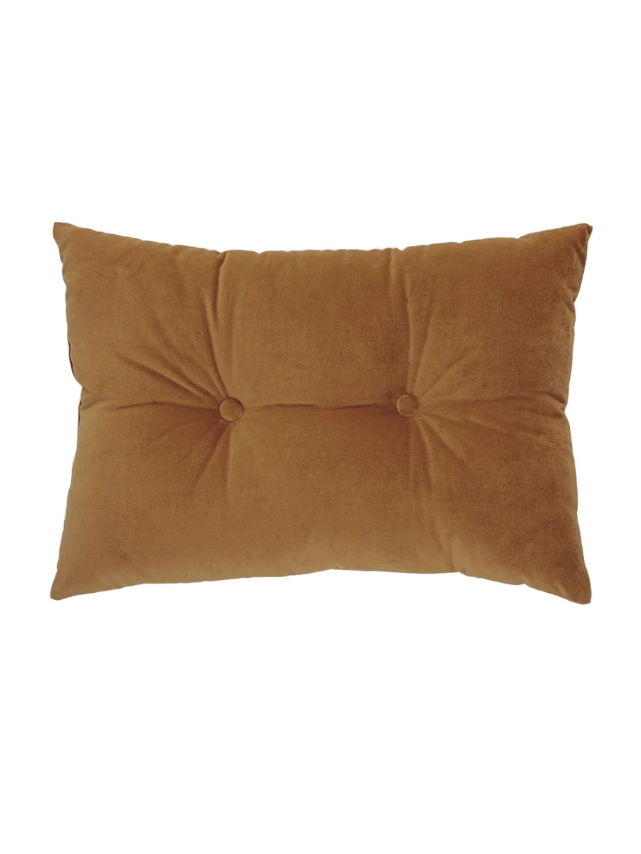 Riad - Coussin rectangulaire en velours brun