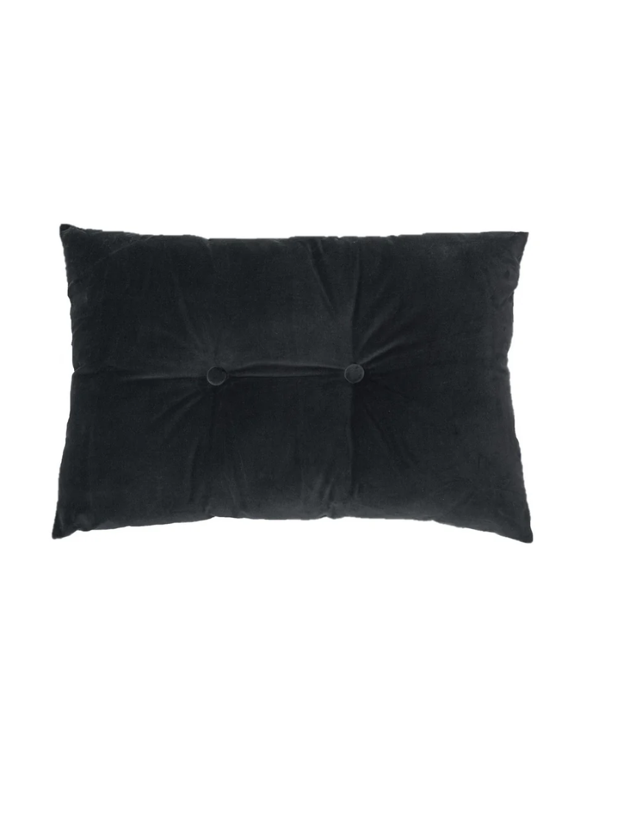 Riad - Coussin rectangulaire en velours noir