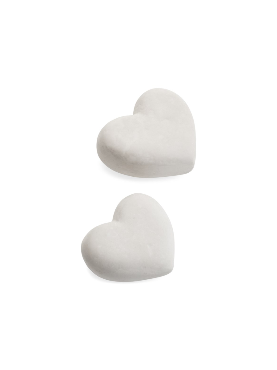 Paper mache heart – Natural white