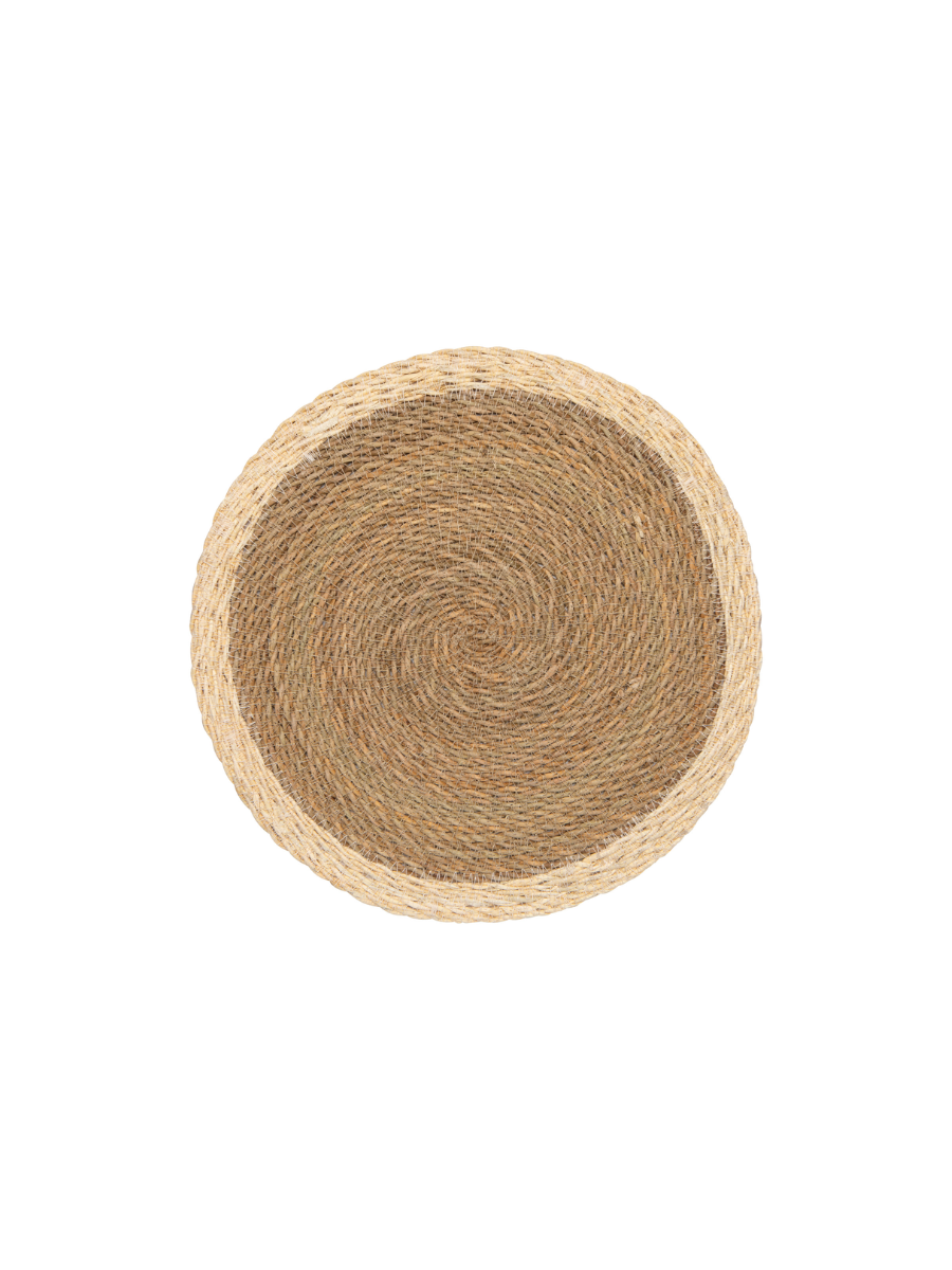Marine grass placemat – White border