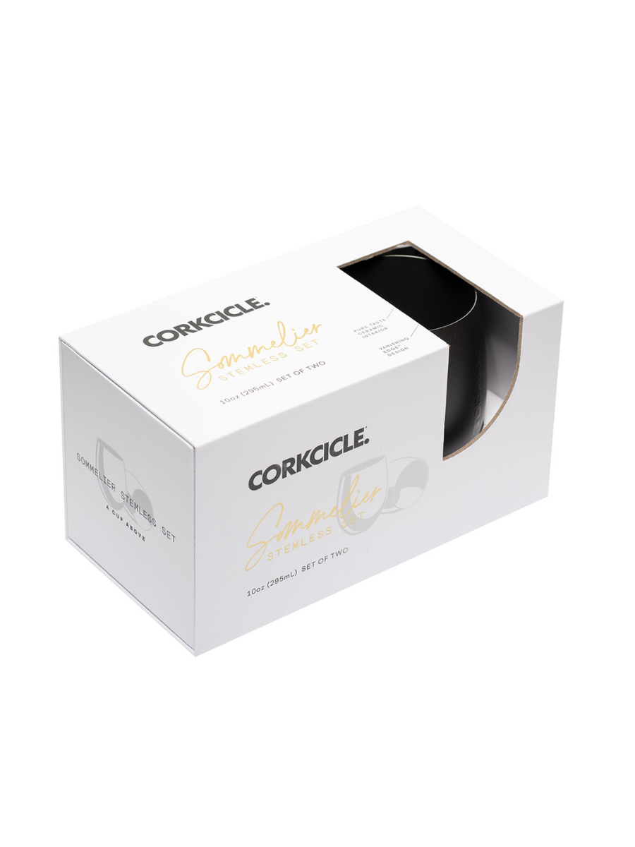 Corkcicle Stemless Sommelier Glasses – Set of 2