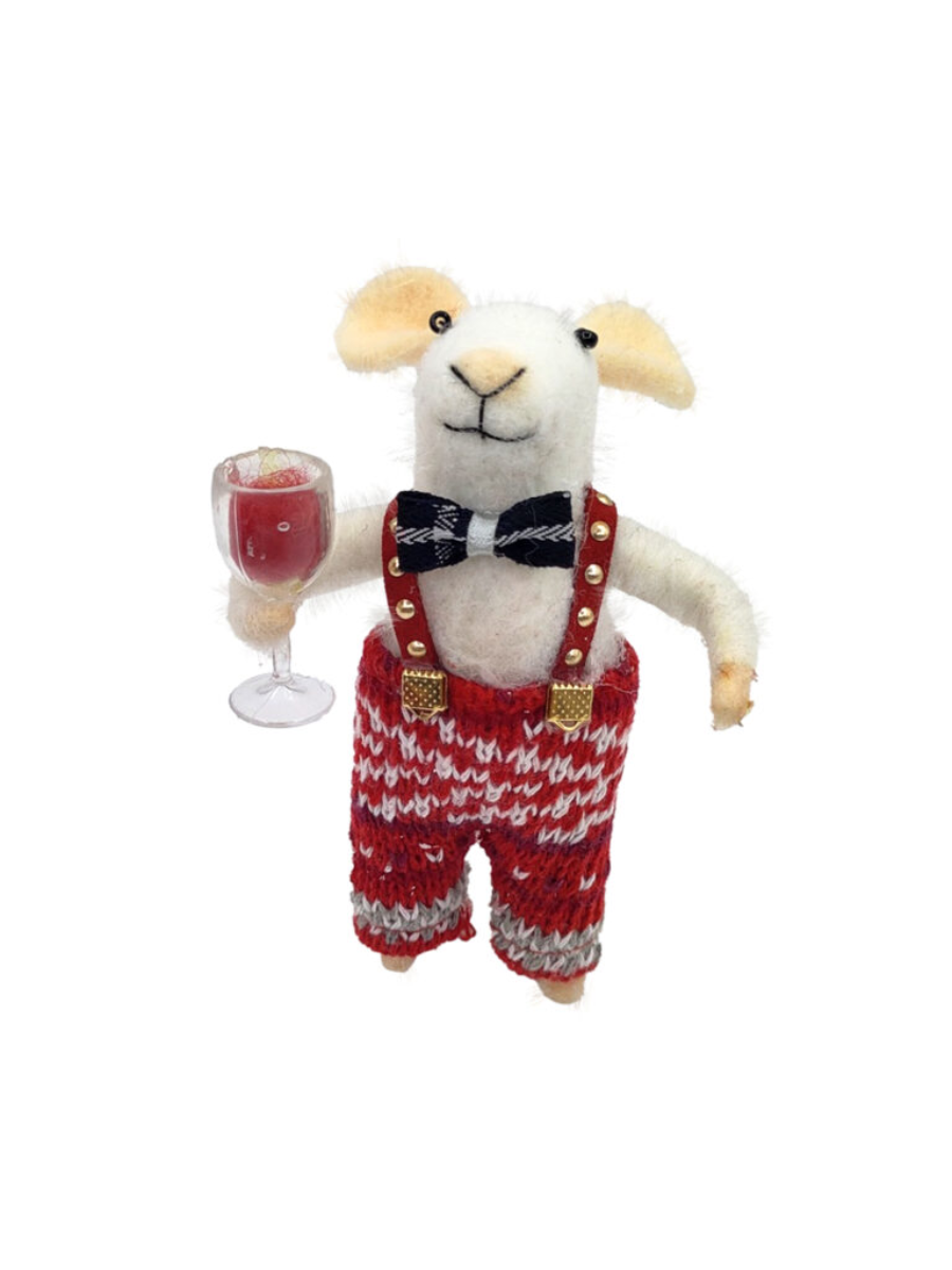 Souris en laine – Cerise