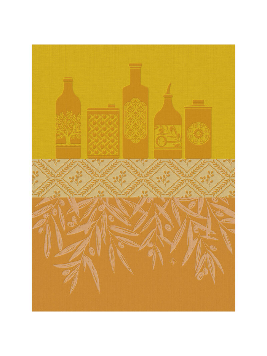 Torchon Huiles Provençales Jaune– Le Jacquard Français