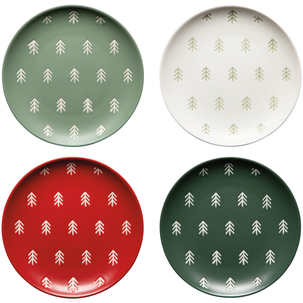 Assiettes à hors d'oeuvres - sapin Noël
