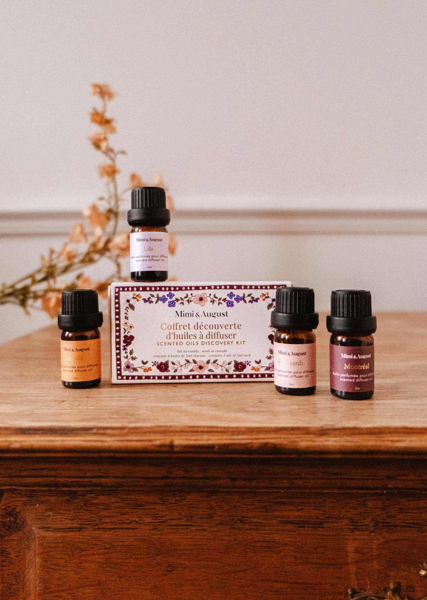 Coffret découverte d'huile à diffuser - 4 fragrances